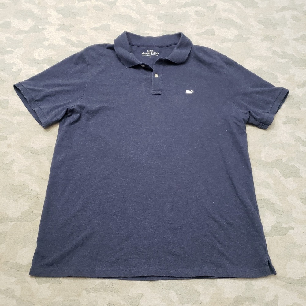 Vineyard Vines Polo‎ Shirt Mens Large Blue Short Sleeve Preppy